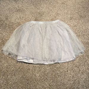 Crazy 8 girls silver tulle skirt